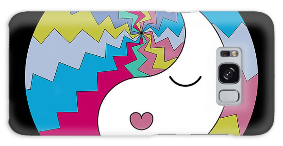 Colorful Galaxy Case featuring the digital art Yin Yang Crown 10 by Randall J Henrie