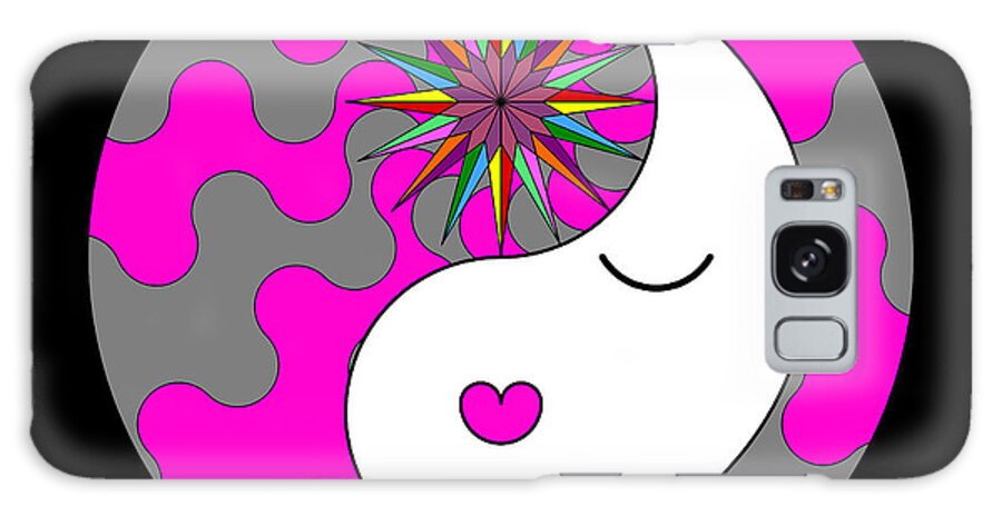 Colorful Galaxy Case featuring the digital art Yin Yang Crown 6 by Randall J Henrie