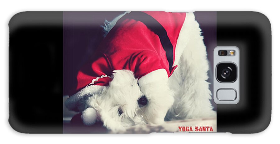Dog Galaxy Case featuring the photograph Yoga Santa by Melanie Lankford Photography