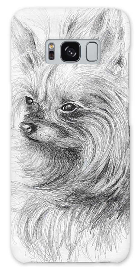 Yorkie Galaxy S8 Case featuring the drawing Yorkshire Terrier by Susan Jenkins