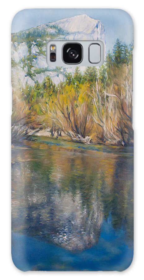 Yosemite Galaxy Case featuring the painting Yosemite Mirror Lake by Kerima Swain