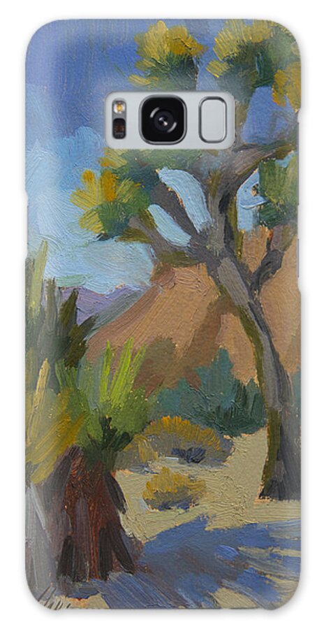Yucca Galaxy Case featuring the painting Yucca and Joshua by Diane McClary