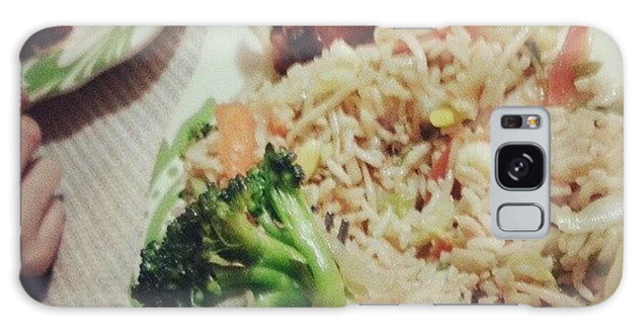 Spicy Galaxy Case featuring the photograph Yum! #friedrice #broccoli #carrot by Jackeline Gonzalez