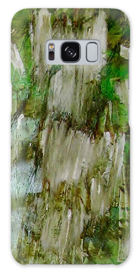 Acryl Painting Artwork Galaxy Case featuring the painting Y - grass by KUNST MIT HERZ Art with heart