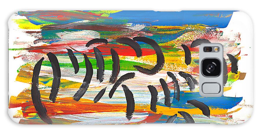 Contemporary Galaxy Case featuring the painting Zafari by Bjorn Sjogren