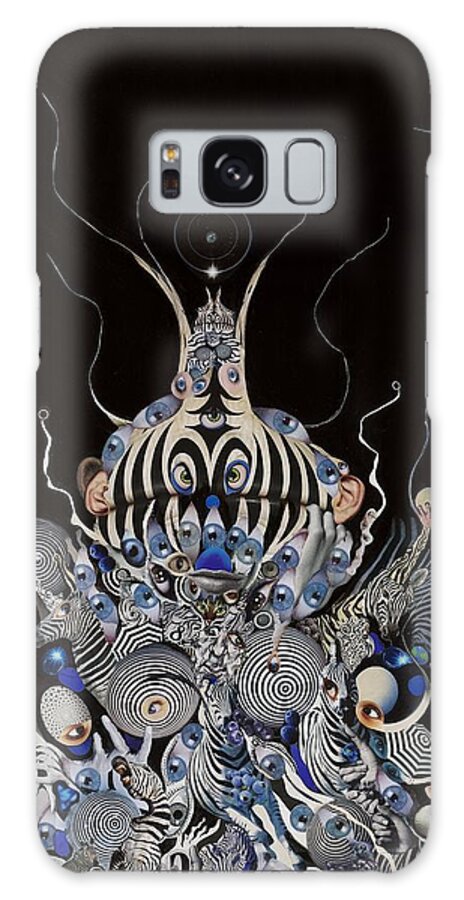 Zebra Galaxy Case featuring the mixed media ZebraTiki by Douglas Fromm