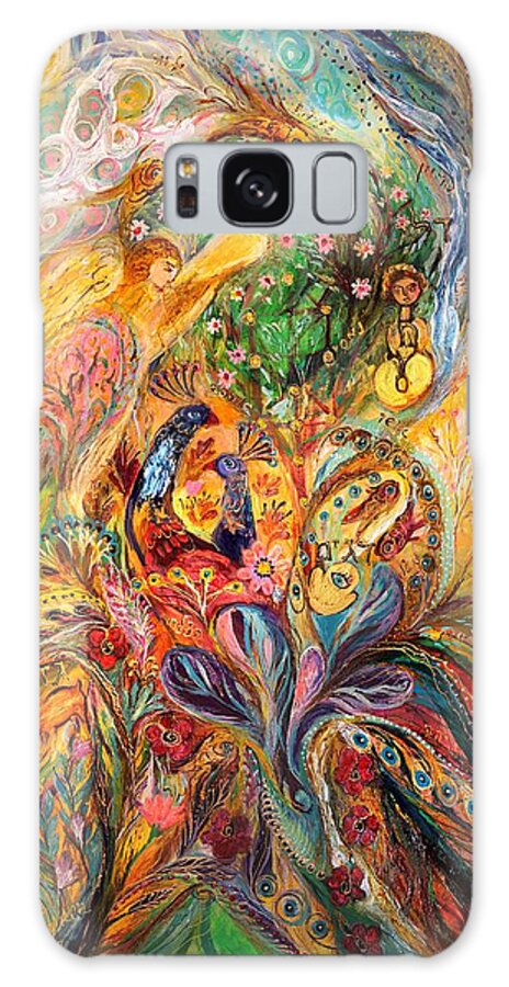 Judaica Galaxy Case featuring the painting Zodiac project Capricorn Aquarius Pisces by Elena Kotliarker