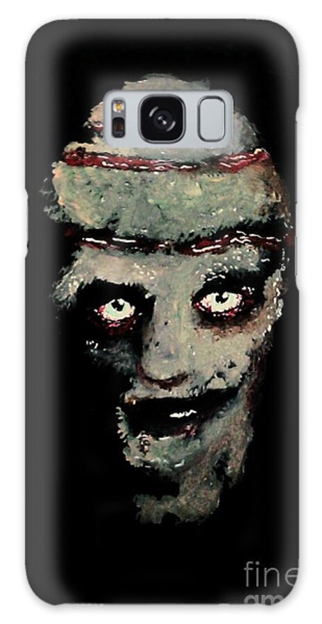 Art Galaxy Case featuring the painting Zombie Sliced by Marisela Mungia