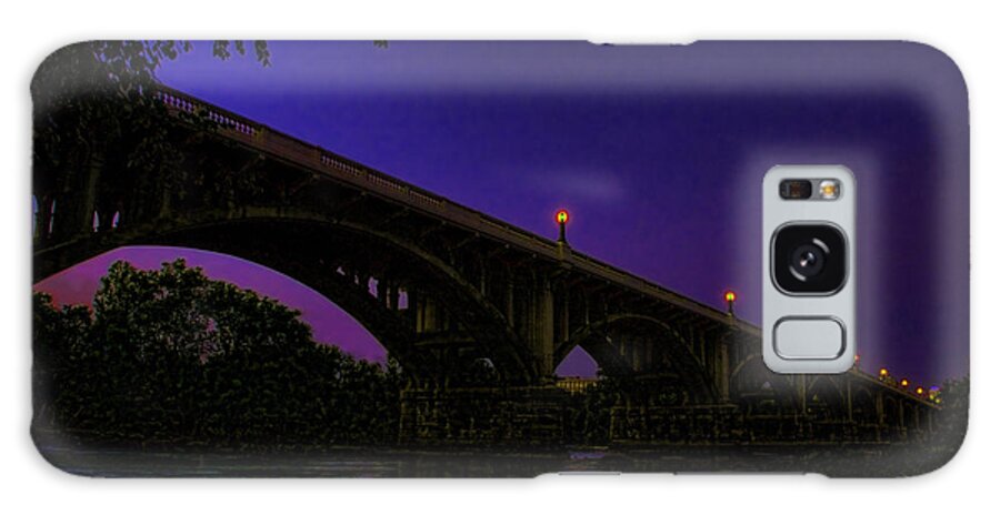 Gervais Bridge Galaxy Case featuring the photograph Night Glow On The Gervais Bridge by Steven Richardson