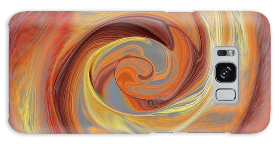 Gold Galaxy Case featuring the painting Spinning Rose Enigma Fantasy by Richard James Digance