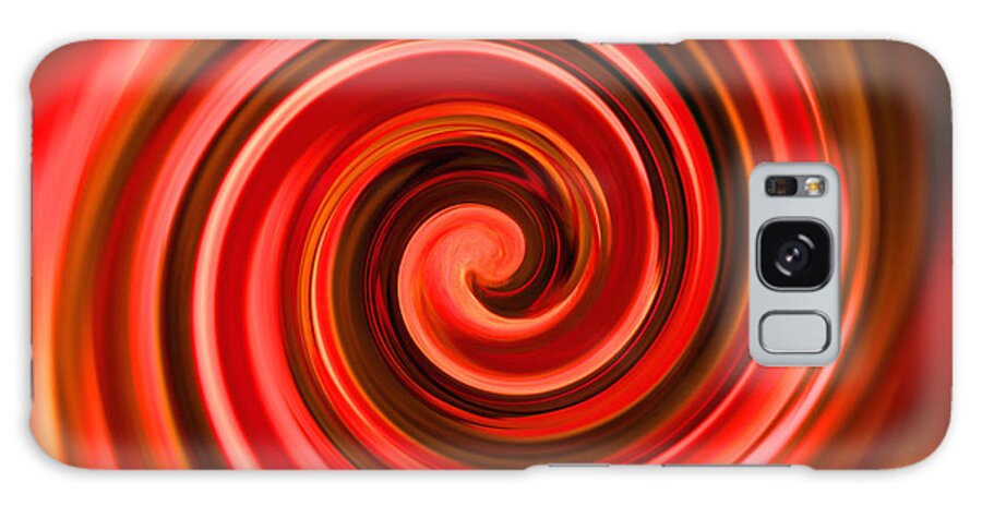 Abstract Galaxy Case featuring the digital art Abstract Red And Yellow Swirls #2 by Smilin Eyes Treasures