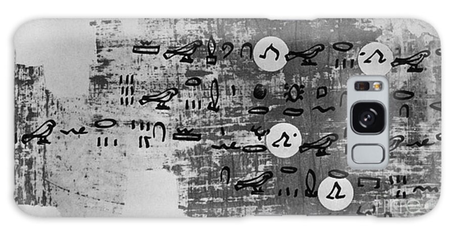 Rhind Papyrus Galaxy Case featuring the photograph Ancient Calculation #1 by Photo Researchers, Inc.