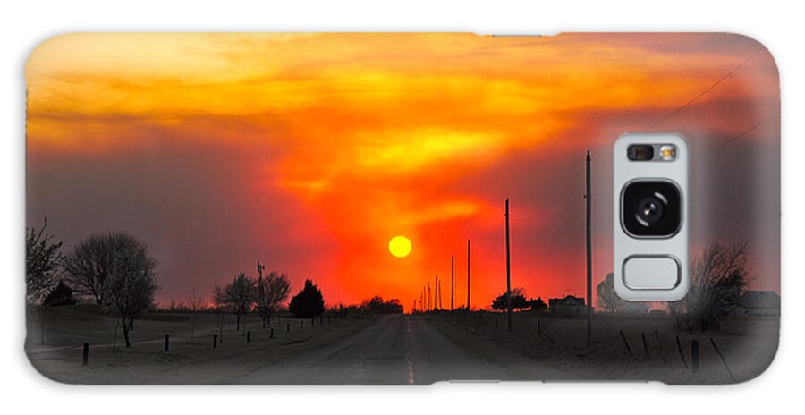 Sunset Galaxy Case featuring the photograph Fire In The Sky #1 by Anjanette Douglas