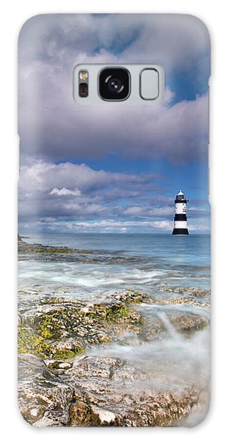 Penmon Point Galaxy S8 Case featuring the photograph Fishing by the lighthouse #1 by B Cash