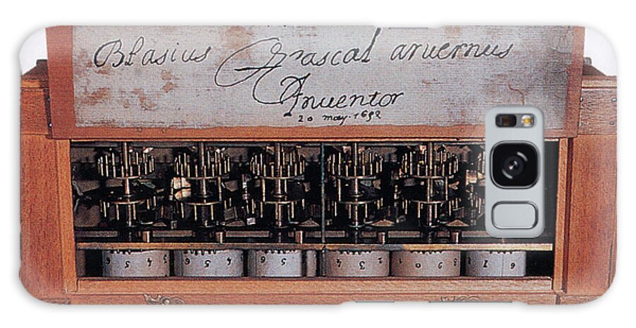Arithmetic Machine Galaxy Case featuring the photograph Pascaline, A Mechanical Calculator #1 by Science Source