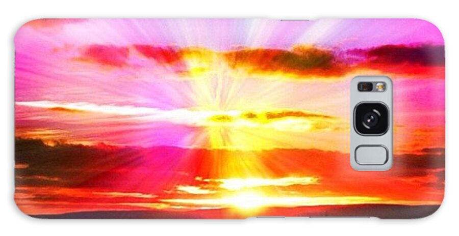 Outdoor Galaxy Case featuring the photograph Sunset #9 by Luisa Azzolini