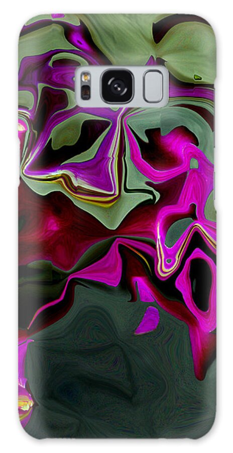 Flower Galaxy Case featuring the painting A Different View by Karen Harrison Brown