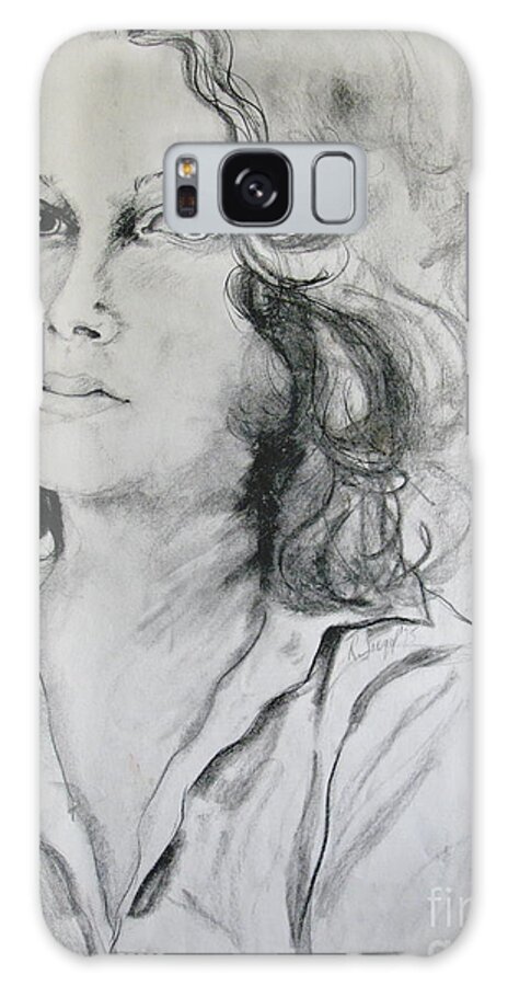 Portrait Galaxy Case featuring the drawing A Look Within by Rory Siegel