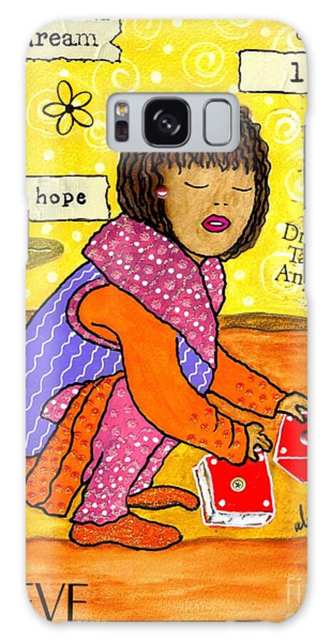Greeting Cards Galaxy S8 Case featuring the mixed media A Prayer that Dreams Come True by Angela L Walker