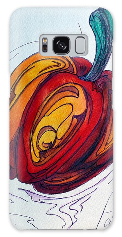 Pepper Galaxy Case featuring the painting A pretty pepper by Pat Purdy