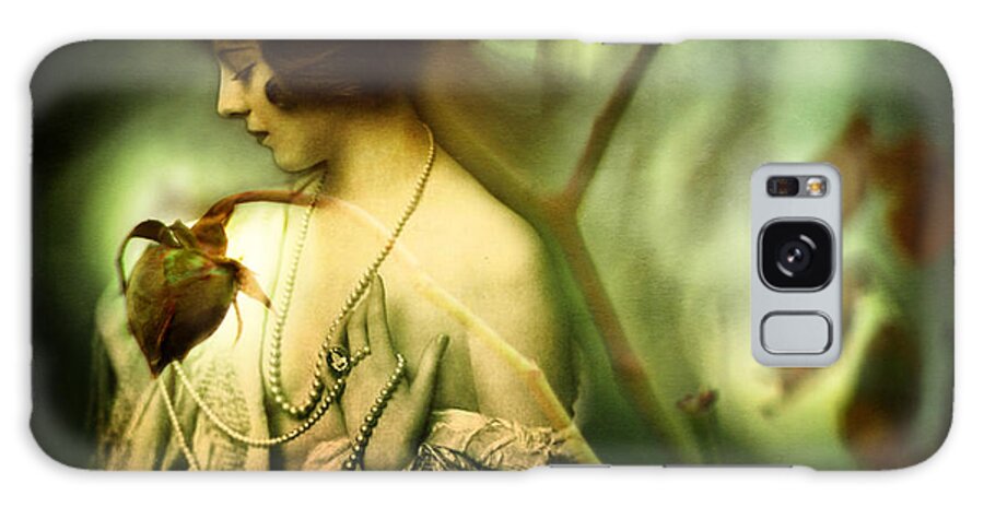 Woman Galaxy Case featuring the photograph A Rose in Winter by Rebecca Sherman