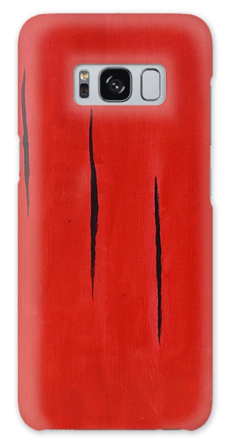 Abstract Galaxy Case featuring the painting Abstract 7 by Roger Cummiskey