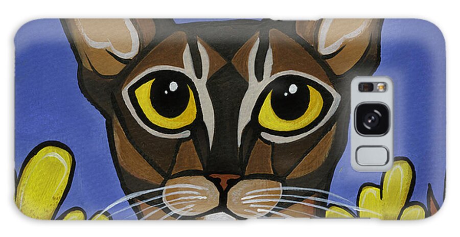 Cat Galaxy S8 Case featuring the painting Abyssinian by Leanne Wilkes