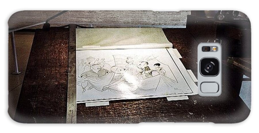 Teamrebel Galaxy Case featuring the photograph Al Hirschfeld's Drawing Table by Natasha Marco