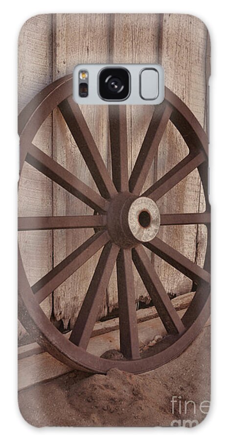 Old Galaxy Case featuring the photograph An Old Wagon Wheel by Donna Greene