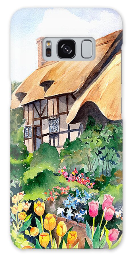 Anne Galaxy Case featuring the painting Anne Hathaway Cottage by Jean Walker White