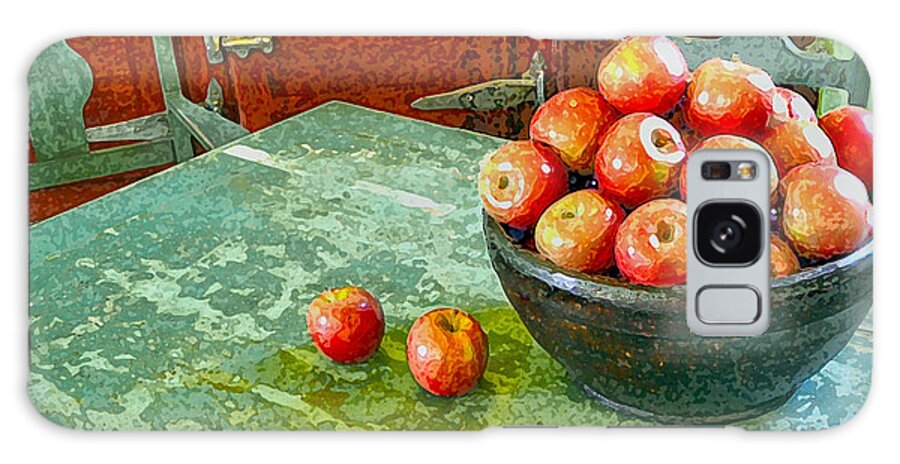 Apples Galaxy Case featuring the digital art Apples by Karen Francis