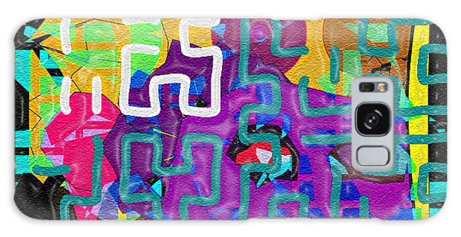 Ebsq Galaxy Case featuring the digital art Aqua Maze by Dee Flouton
