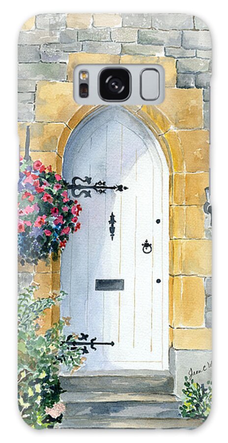Arched Galaxy Case featuring the painting Arched doorway in England by Jean Walker White