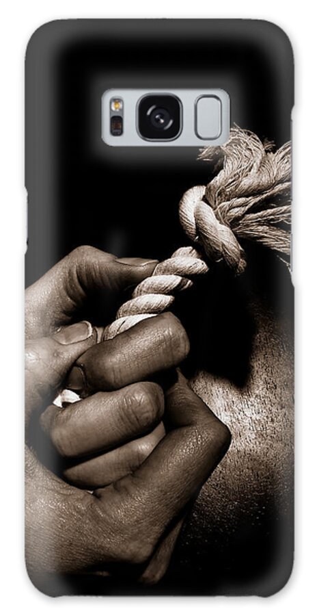 Hand Galaxy Case featuring the photograph At the End of My Rope by Lori Coleman