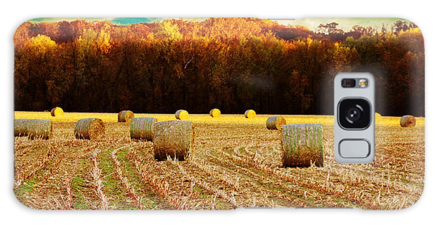 Hay Galaxy Case featuring the photograph Bales of Autumn by Bill and Linda Tiepelman