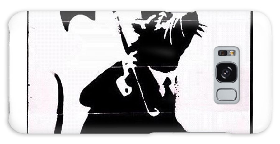 Stencil Galaxy Case featuring the photograph #banksy #graffiti #rodent #rat by A Rey