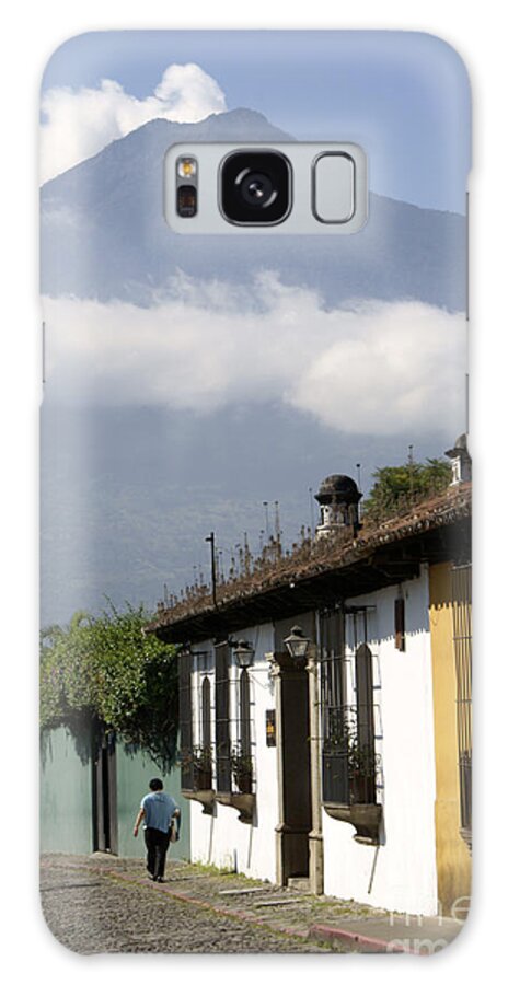 Guatemala Galaxy Case featuring the photograph BENEATH THE VOLCANO Antigua Guatemala by John Mitchell