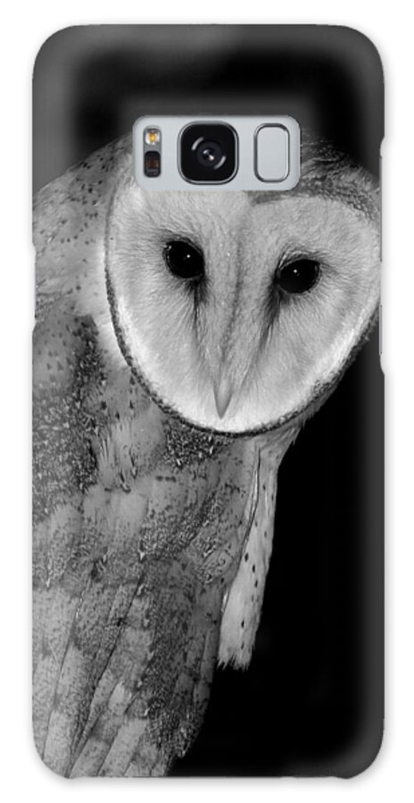 Owls Galaxy Case featuring the photograph Black And White Barn Owl by Bruce J Robinson