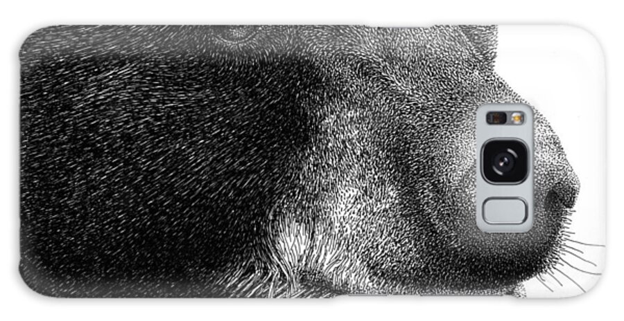 Black Bear Galaxy Case featuring the drawing Black Bear by Scott Woyak