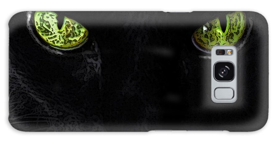 Cats Galaxy Case featuring the digital art Black Cat Mystique by Dale  Ford