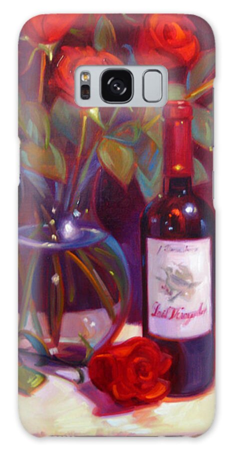 Wine Artist Galaxy Case featuring the painting Black Cherry Bouquet by Penelope Moore