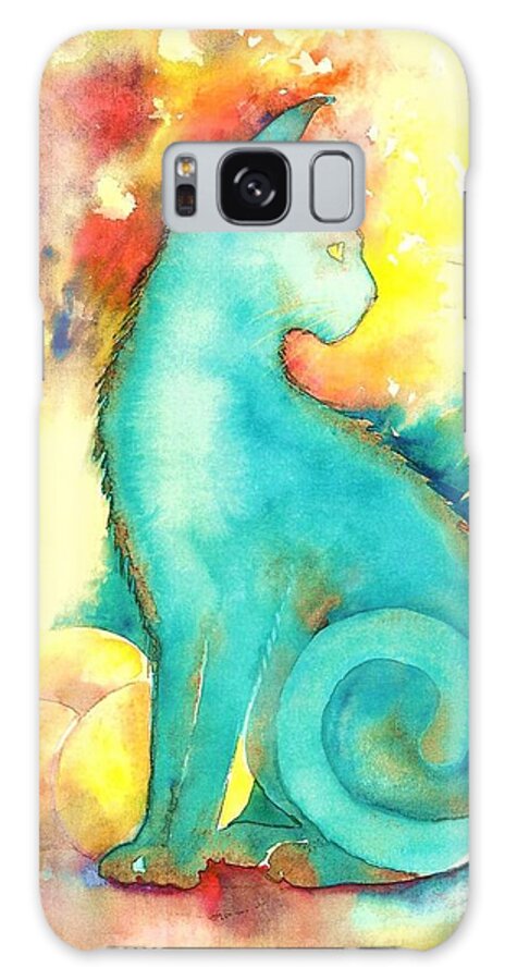 Animals Galaxy S8 Case featuring the painting Blue Damsel by Frances Ku