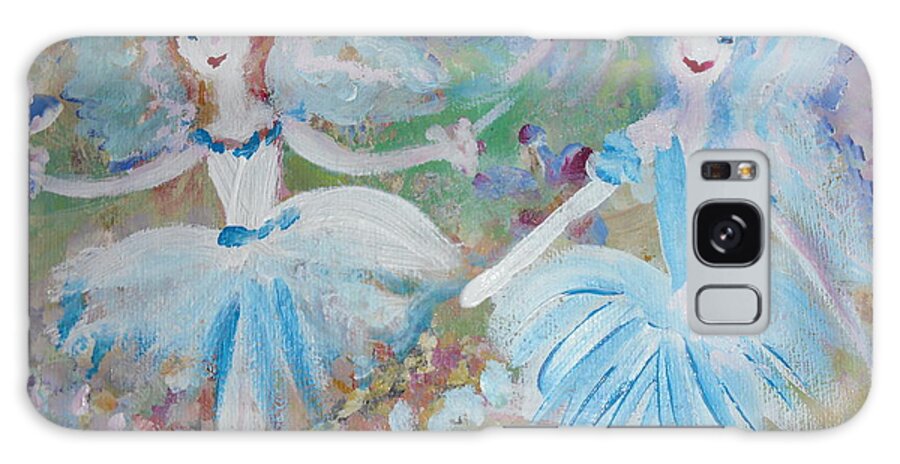 Blueberry Galaxy S8 Case featuring the painting Blueberry fairies by Judith Desrosiers