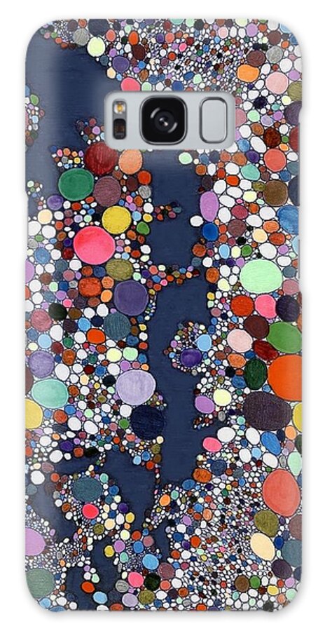 Abstract Galaxy Case featuring the mixed media Breathe II by Lesa Weller