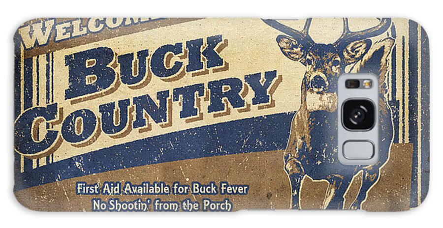 Wildlife Galaxy Case featuring the painting Buck Country Sign by JQ Licensing