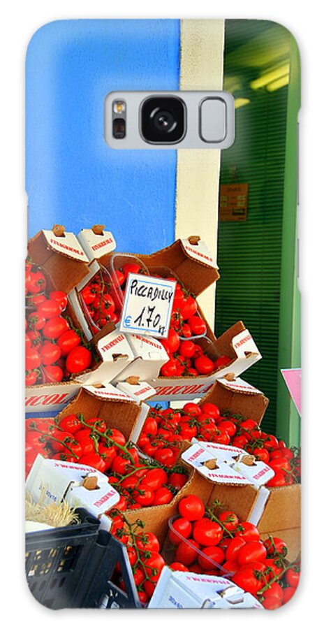 Red Galaxy Case featuring the photograph Burano Red Tomatoes by Cornelia DeDona