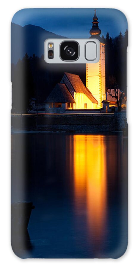Bohinj Galaxy Case featuring the photograph Church at dusk by Ian Middleton