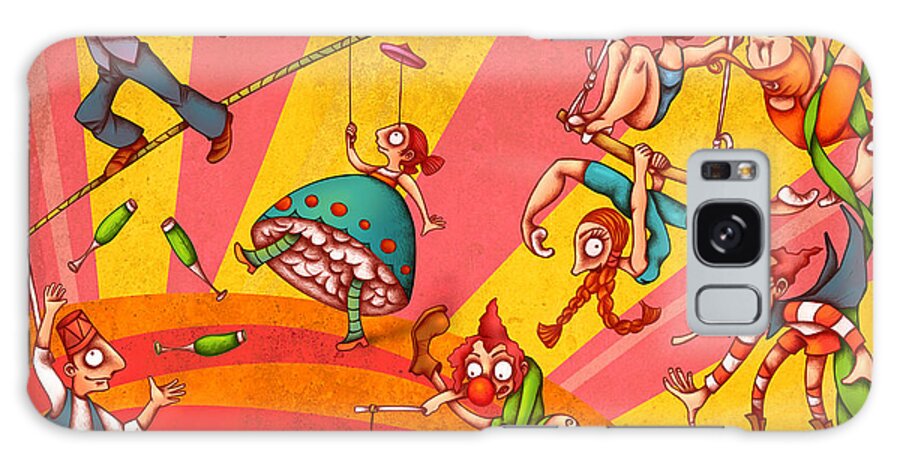 Children Galaxy Case featuring the painting Circus 3 by Autogiro Illustration