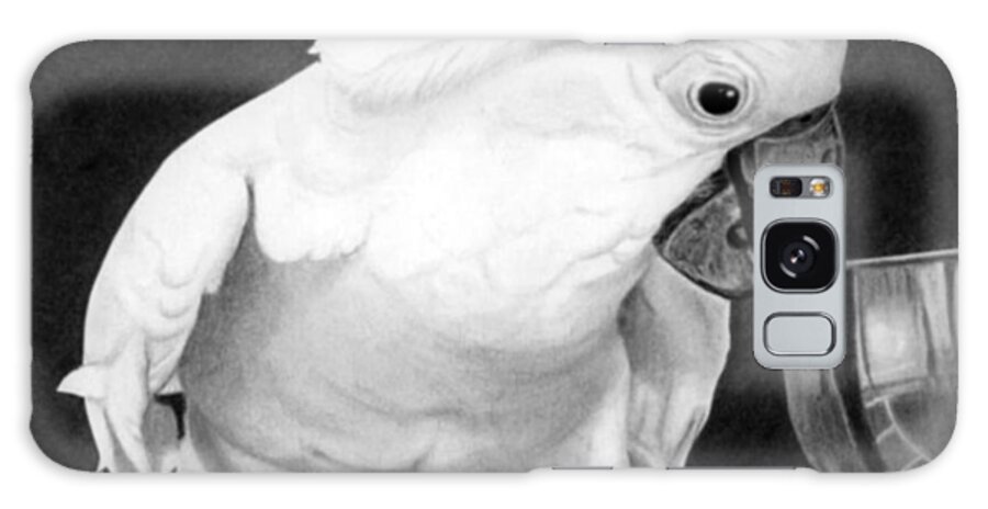 Bird Galaxy Case featuring the drawing Cockatoo by Ana Tirolese
