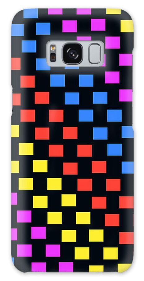 Louisa Galaxy Case featuring the digital art Colorful Squares by Louisa Knight